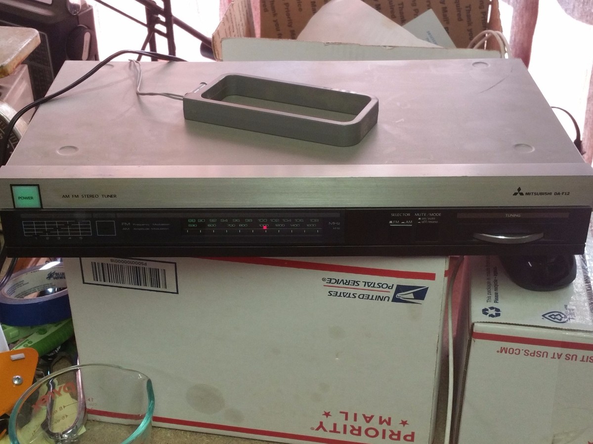 Rare Mitsubishi DA-F12 AM/FM w/ Antenna Stereo Analog Tuner Works
