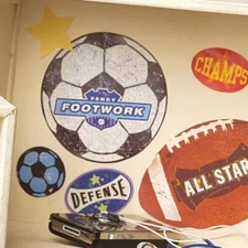 Four Sheets Sports Stamps WALLIES ADHESIVE CUTOUTS