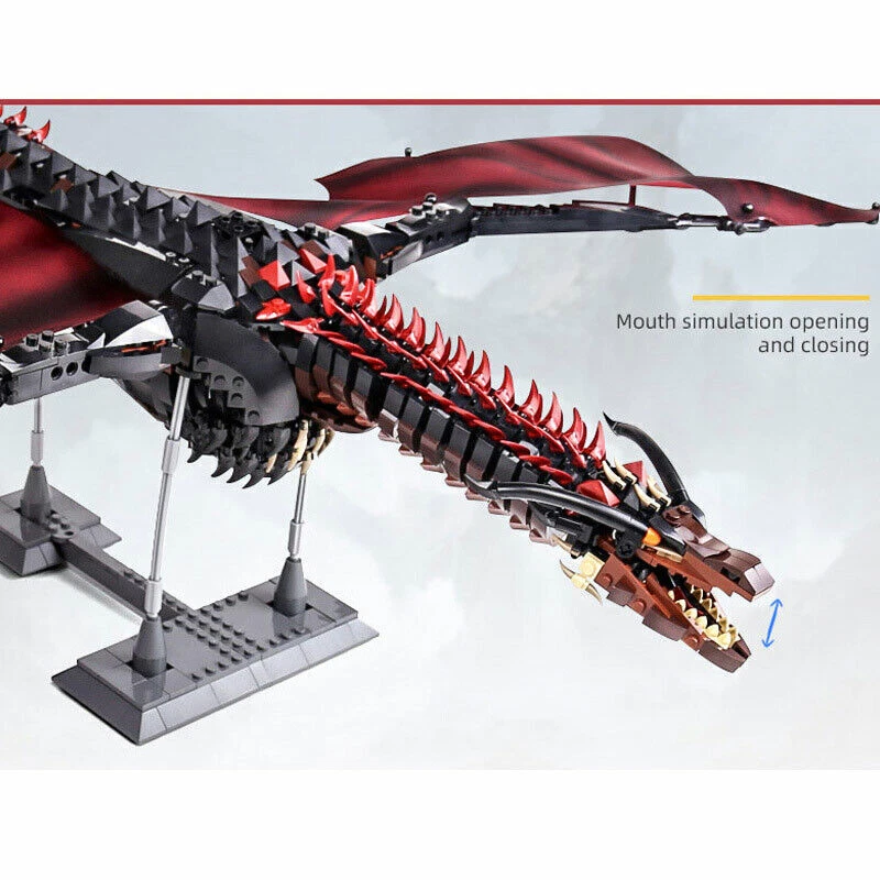 1889Pcs Toy set Model Set Fire Dragon with A Figure Building Blocks Puzzle Toys - Изображение 4 из 4