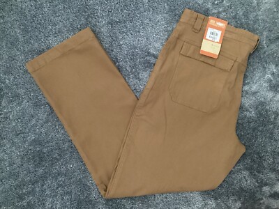 Reel Legends Canvas Pants, Stretch Men's Size 38x30 Brown Khaki Fishing Outdoors