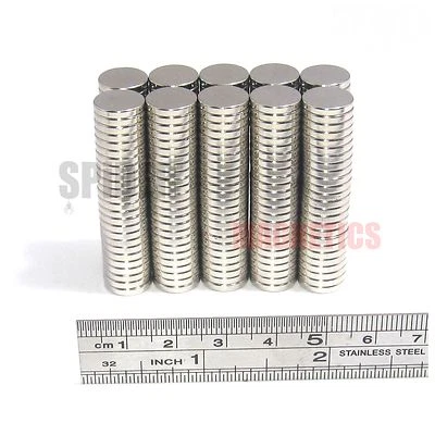 SPIDER MAGNETICS Super Strong Magnets Disc 12x2 mm Neodymium Round Craft Fridge 12mm dia x 2mm