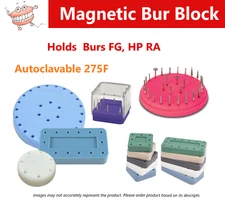 Magnetic Bur Blcok Dental Lab Bur Block Holder For FG & RA, 7 Hole or 14 Hole