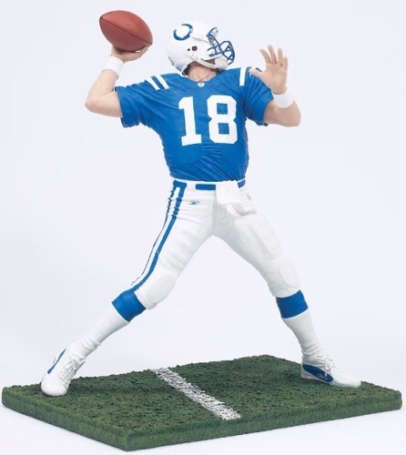 Maglia blu Mcfarlane NFL Series 8 Peyton Manning Indianapolis Colts NFL calcio - Foto 6 di 6