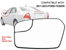 For Mirror Glass with Spotter Corner Glass 2011 2012 FORD FUSION Driver Side