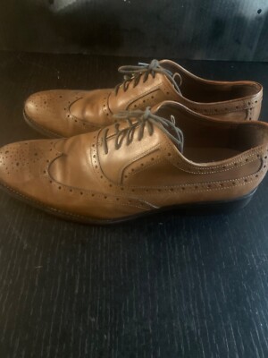 Johnston & Murphy Men\'s 10.5M Brown Leather Cap Toe Brogue Oxford Shoes Johnston & Murphy Men main image 4