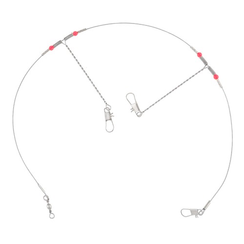 10pcs Sea Fishing Leaders Saltwater Tackle Rig with Swivels Snap 2 Arms Fishing - Picture 6 of 12