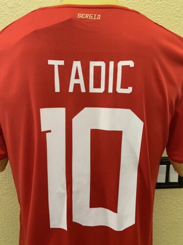 NWT Puma Men’s XL Red Serbia Dusan Tadic #10 Qatar World Cup 2022 Soccer Jersey - Picture 5 of 16