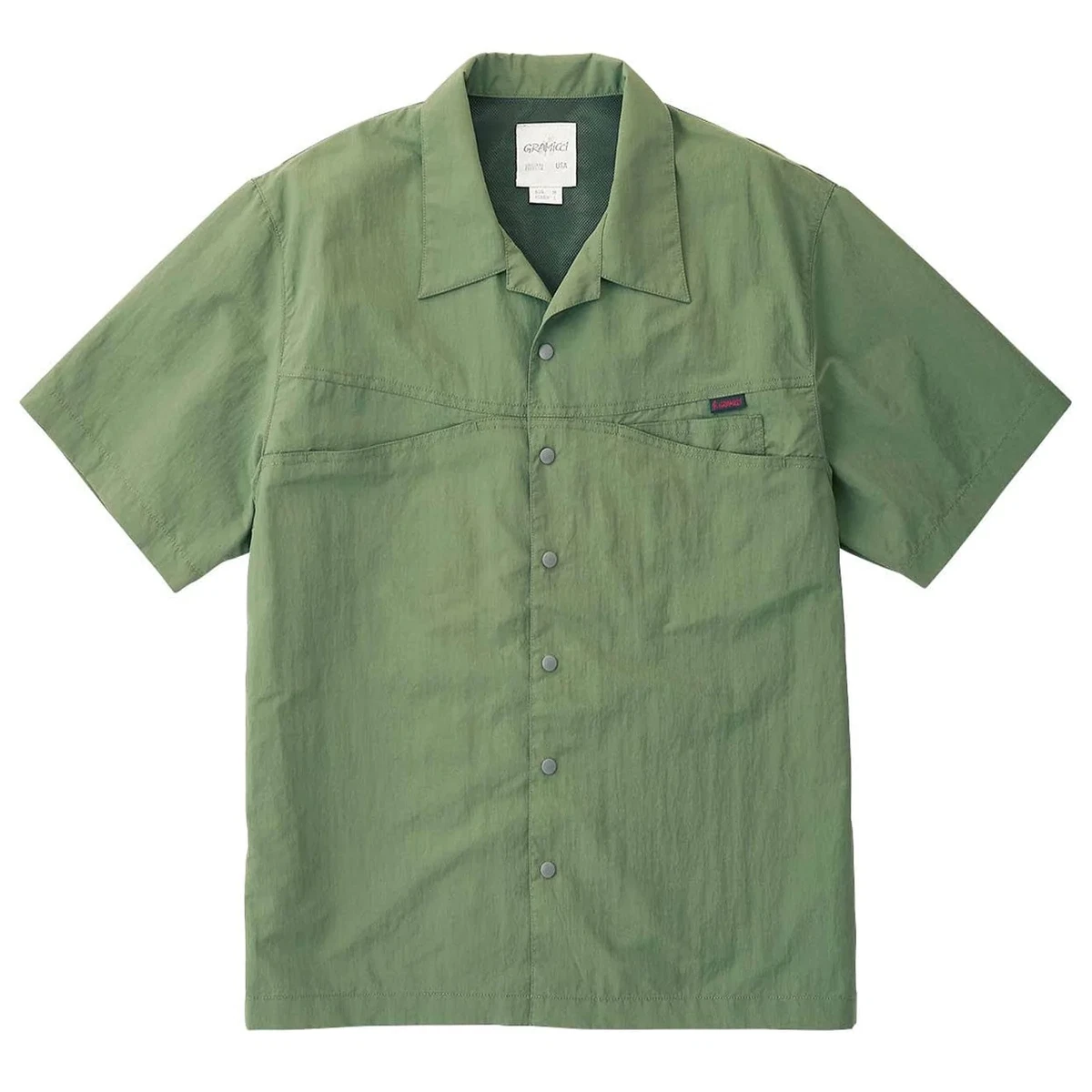 Gramicci Nylon Camp Shirt Olive | eBay