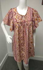 Band Land of The Free Womens XS Floral Mini Shift Dress Gypsy boho Tie