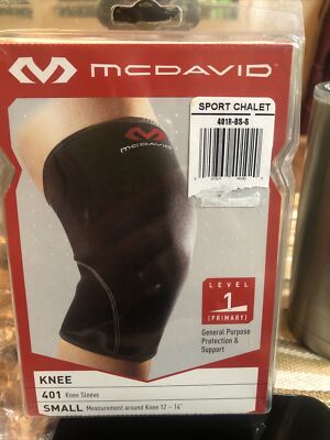NIP MCDAVID 401 ADULT Small 12-14  KNEE SLEEVE NEOPRENE HSA FSA LEVEL 1 BLACK