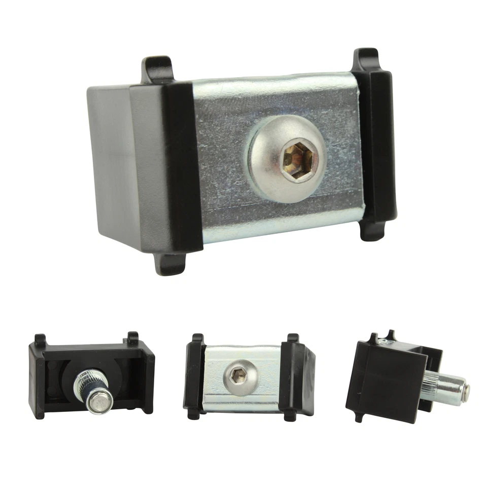 VONLIS Morsetto di montaggio recinzione a rete piastra di bloccaggio doppia asta stuoie a griglia