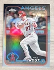 Mike Trout 2024 Topps Chrome Refractor Card #200
