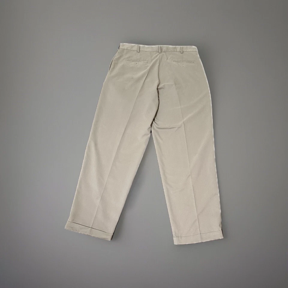 Arrow Men's Classic Fit Straight Leg Dress Pants - Medium Khaki 38x32 - Image 2 of 2