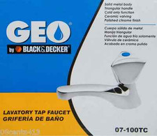 Black  Decker Geo Solid Metal Cold Water Only Lavatory Tap Faucet 07-100TC 