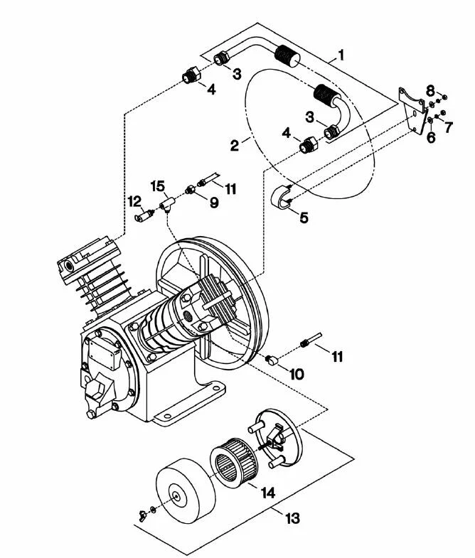 Ingersoll Rand Model 2475 Type 30 replacement Intercooler Tube 