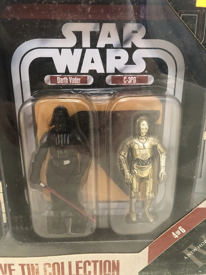 Star Wars COMMEMORATIVE TIN COLLECTION Sandtrooper Leia Vader C3PO A New HopeNEW - Image 3 of 4