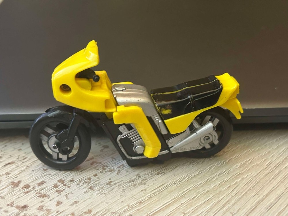 Vintage 1984 Remco ZYBOTS #05 GoBot Transformers KO Black Yellow Motorcycle VGC