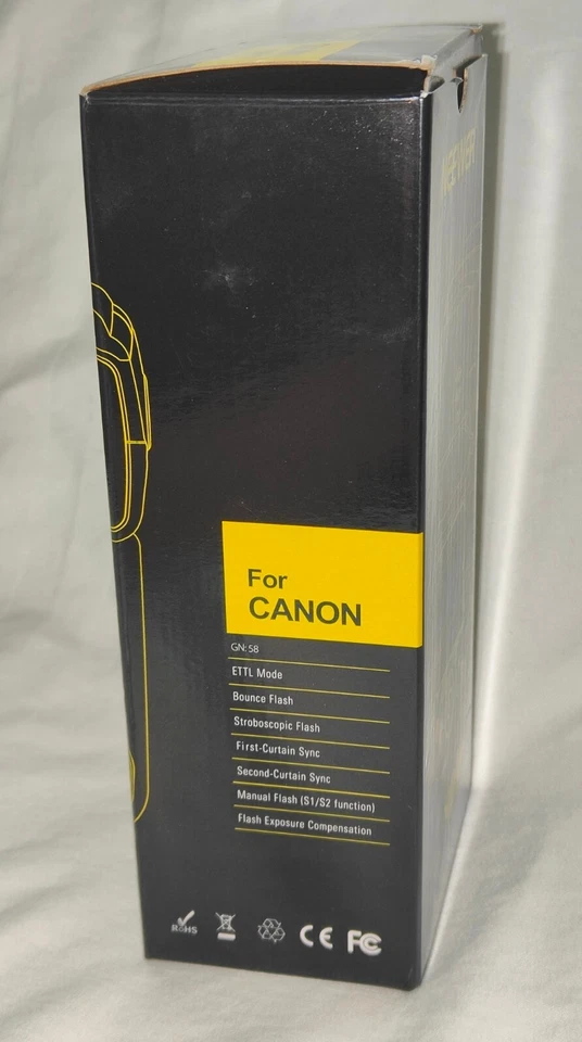 NEEWER NW-670C GN 58 FLASH SPEEDLITE W/ LCD FOR CANON DLSR CAMERAS NEW OPEN BOX - Image 3 of 4