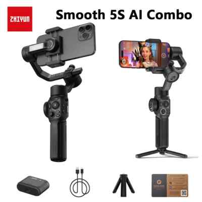 ZHIYUN Smooth 5S AI Combo 3-Axis Gimbal Stabilizer Smartphone Gimbal+AI Tracker