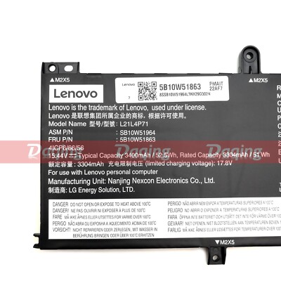 新品バッテリー交換済み！ThinkPad P14s Gen1 32GB/1TB Lenovo（レノボ） Thinkpad t14s gen 1 11.52V 57Wh lenovo 純正