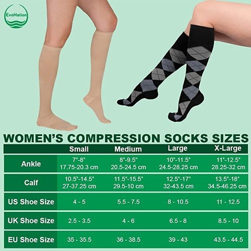 Medias de compresión para mujer EvoNation opacas de 20-30 mmHg - Imagen 4 de 17