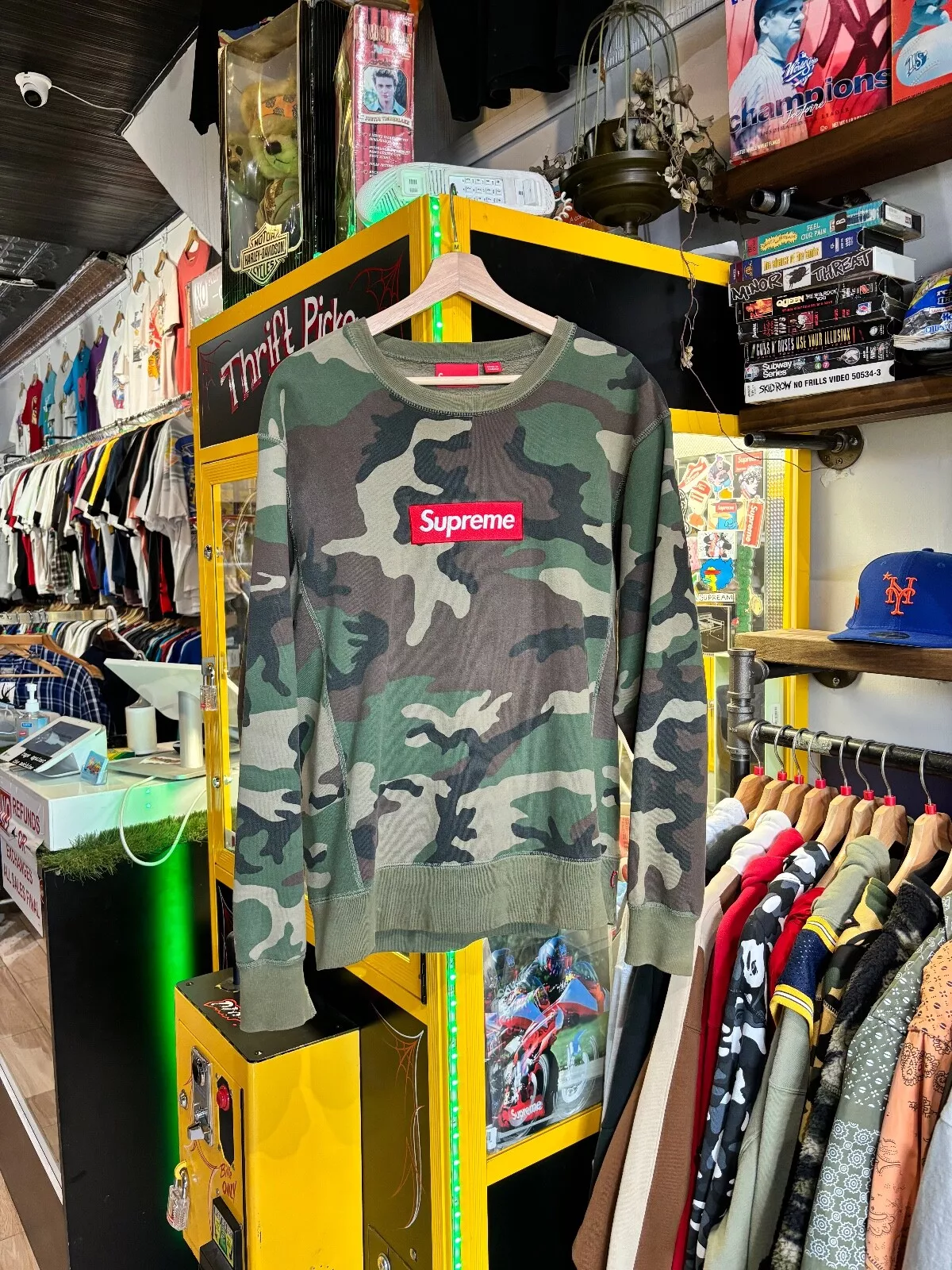 Supreme Woodland Camo Box Logo Col Rond Medium 100% Authentique FW15 Occasion