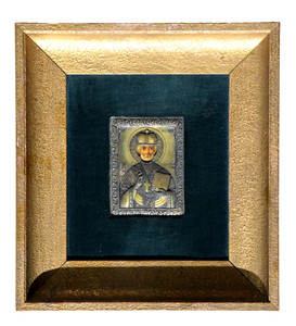 ✅19c RUSSIAN IMPERIAL CHRISTIAN ICON NICHOLAS GOLD GOD MOTHER CROSS EGG PAINTING