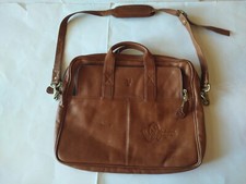 Borsa vintage Frye Messenger da uomo in pelle marrone Budweiser birra Clydesdale rara borsa a tracolla