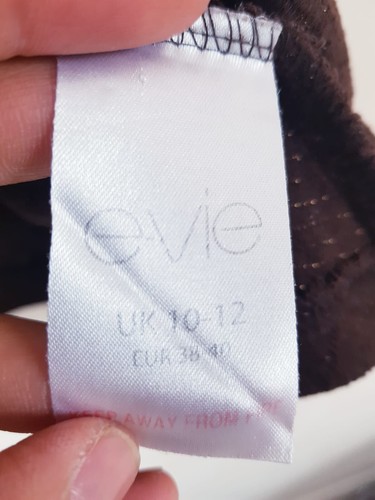 E-Vie Womens Ladies Long Sleeve Brown Knit Basic Tunic Top Size 10-12UK Regular - Picture 8 of 12