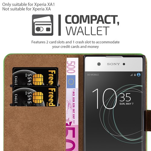 For Sony Xperia XA1 Case Luxury Flip Leather Stand Experia Wallet Phone Cover - Picture 10 of 28