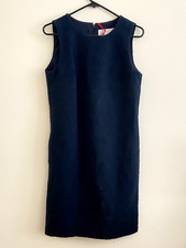 NWT Carolina Herrera Size 4 Blue Tweed Shift Dress Sleeveless