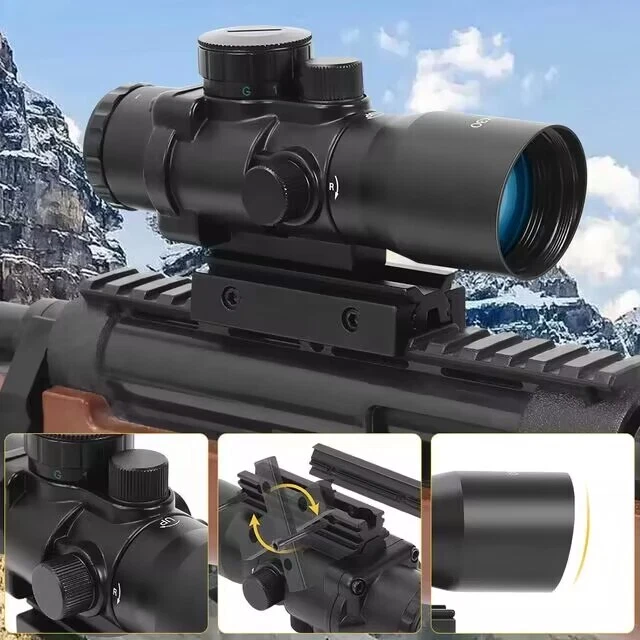 3.5x30 Prism Scope Red Green Blue Tri-Illuminated BDC for 11/20mm Rail Mount - Image 2 of 4