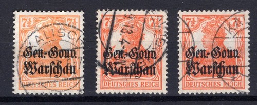 Poland 9A-C All Three Colors Gest. BPP 37EUR (80062)