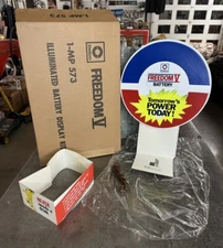 NOS Delco Illuminated Display Sign Freedom V Battery Vintage Chevrolet GM