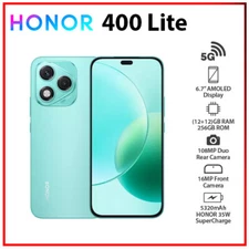 (New) Honor 400 Lite 5G GREEN 12GB+256GB Dual SIM Unlocked Android Cell Phone