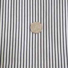 Cotton Fabric Blue  White Stripe 45" Wide x 2  Yards