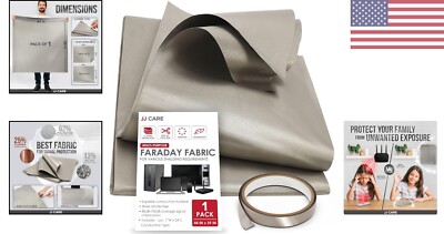 Faraday stof voor isolatie van elektromagnetische straling, 110 x 50 cm, blokkeert RF- en wifi-signalen, blokkeert elektromagnetische signalen met een Faraday-kooi