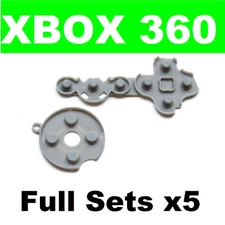 5-SETS XBOX 360 Controller Replacement Rubber Conductive Button Pads Parts Kit