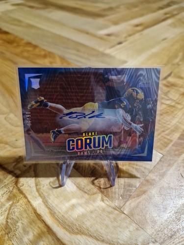 Blake Corum 2024 Panini Luminance RC Blue #/50 Auto - LA Rams - Bild 3 von 6