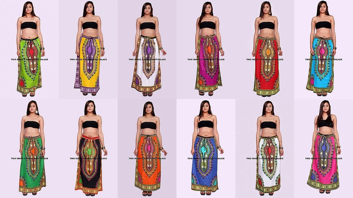 Dashiki maxi clearance skirt