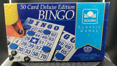 50 Card Deluxe Edition Bingo Golden Classic Games Original Box Age 5 to Adult