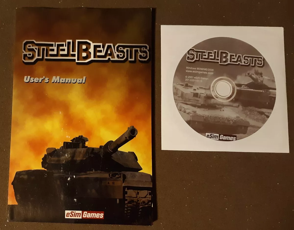Steel Beasts PC Game By ESim Games CD-ROM 2001 Software Windows.