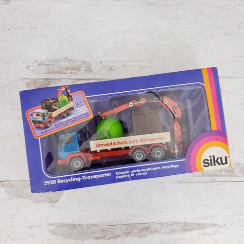 Vintage SIKU 2920 Recycling Transporter Blue and Red Diecast W. Germany - Picture 3 of 14