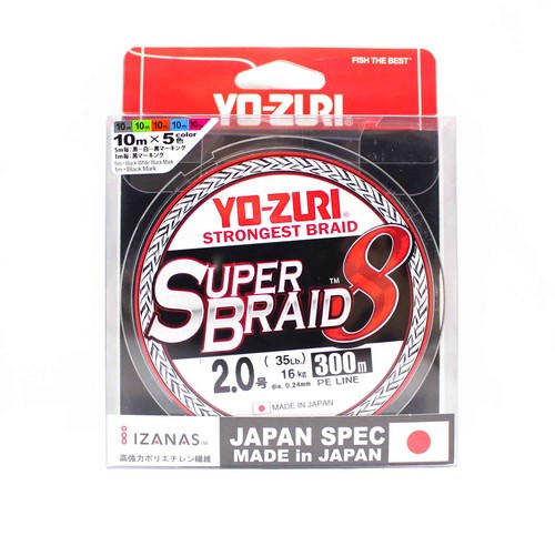 Yo Zuri Duel P.E Ligne Super Braid 8 300m P.E 2 16KG (0.24mm) Multi