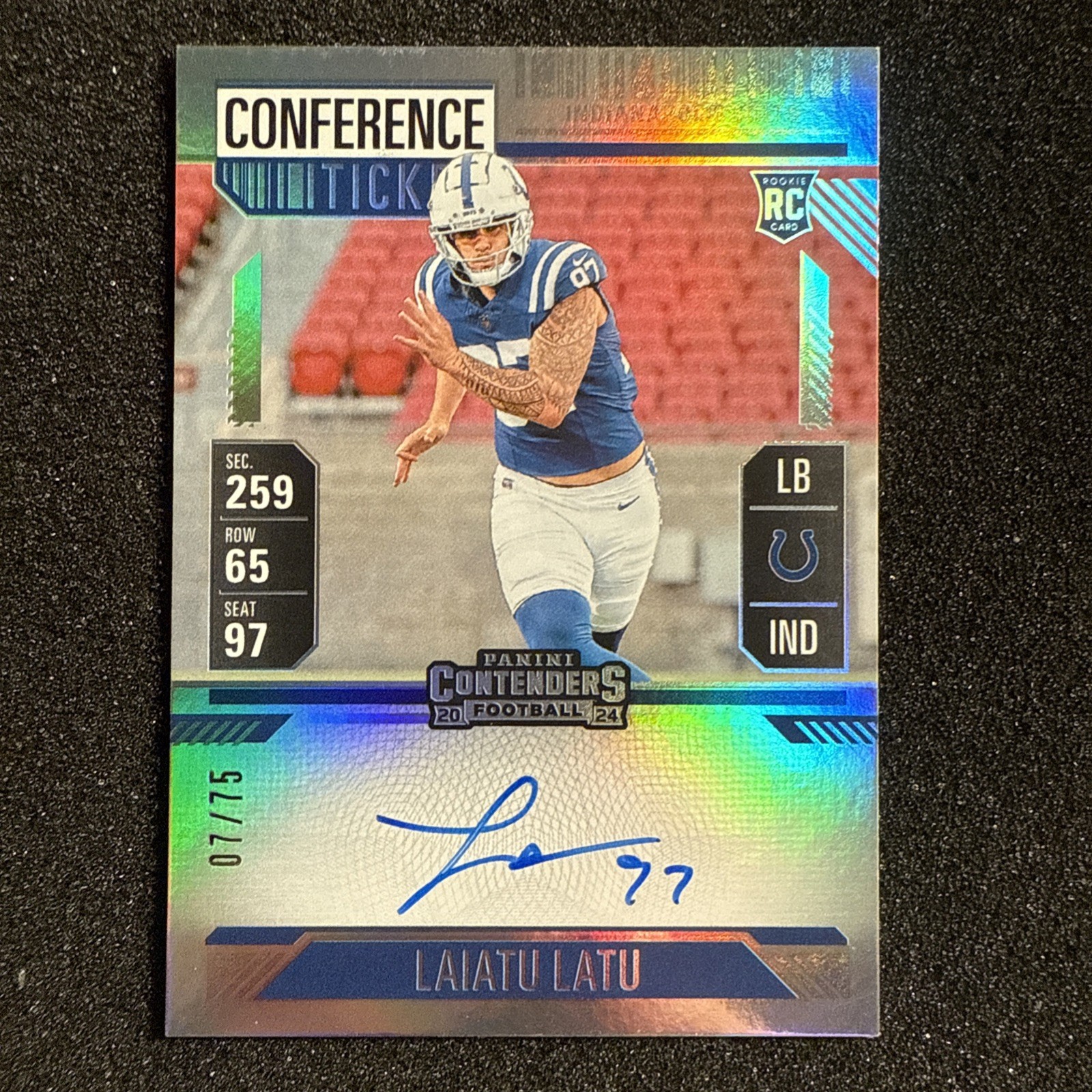 2024 Panini Contenders - Rookie Ticket RPS Laiatu Latu Conference Ticket /75