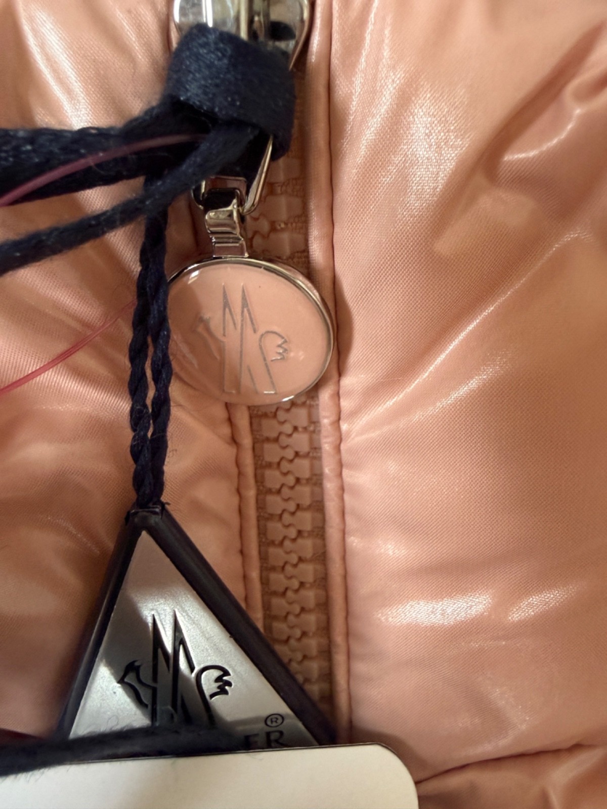 Womens Moncler Pink Abbadia Short Down Jacket Size 00 XS BNWT+Receipt thumbnail 15