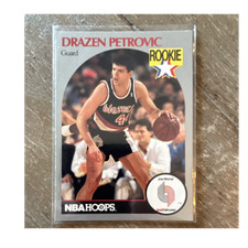 NBA Hoops 1990-91 Rookie Base Set #248 Drazen Petrovic Portland Trail Blazers
