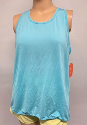 XXL NWT Tek Gear Active Top Shirt Sleeveless Aqua Knit Polyester Drytek