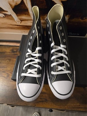 Size 10 - Converse Chuck Taylor All Star Leather High Black for