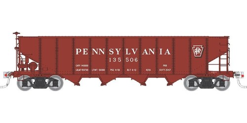 Escala Rapido HO ~ PRR H21A 4 bahías tolva ~ Pennsylvania ~ Shadow Keystone #903233 | Zustand: New